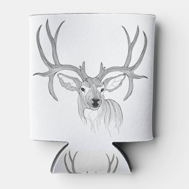 Hirsche, Hirschjagd, Maultier, Hirsche, Weißer Sch Dosenkühler (Vorderseite)