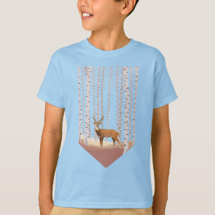Hirsche im Birkenwald T-Shirt