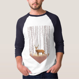Hirsche im Birkenwald T-Shirt