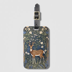 Hirsche im Bluebellwald William Morris Inspiriert Gepäckanhänger