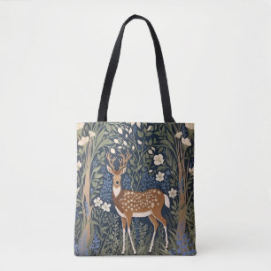 Hirsche im Bluebellwald William Morris Inspiriert Tasche