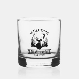 Hirsche im Freien Campingplatz Personalisiert Fami Whiskyglas