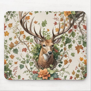Hirsche im Herbst Blume Mousepad