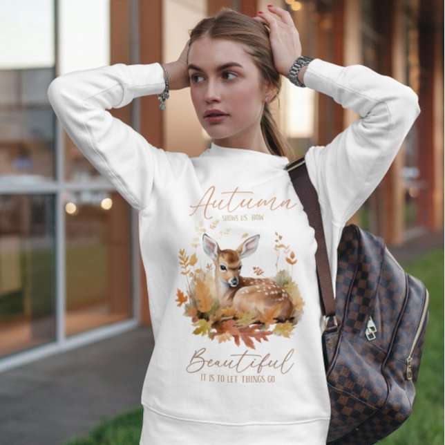 Hirsche im Herbst, Herbst Erntedank Geschenk, Fall Sweatshirt (Von Creator hochgeladen)