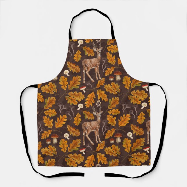 Hirsche im Herbstwald 2 Schürze (Vorderseite)
