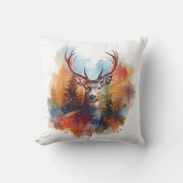 Hirsche im Herbstwald Kissen