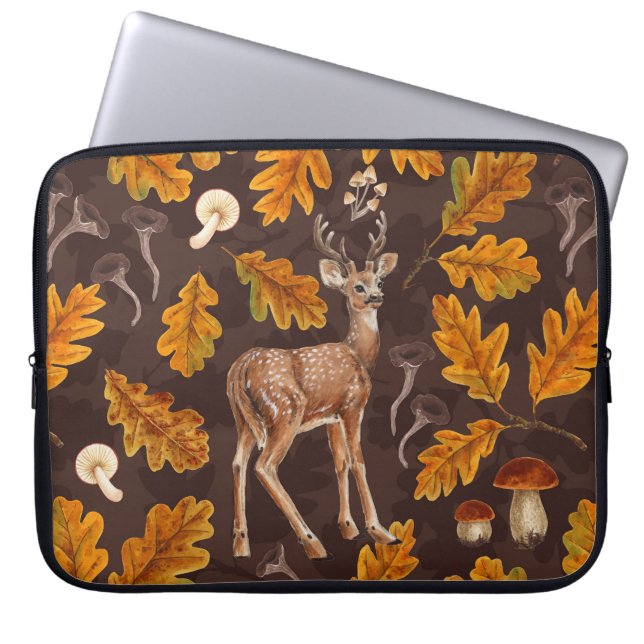 Hirsche im Herbstwald Laptopschutzhülle (Vorderseite)