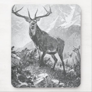 Hirsche im Hochgebirge Mousepad
