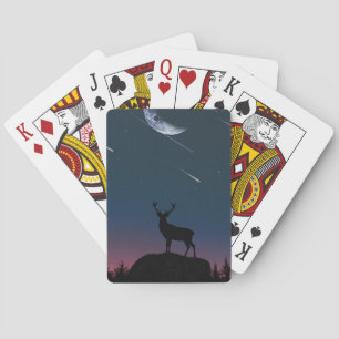 Hirsche im Mondlicht Spielkarten