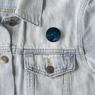 Hirsche im Mondschein Button