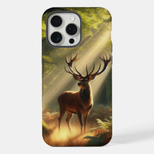 Hirsche im morgendlichen Wald iPhone 15 Pro Max Hülle