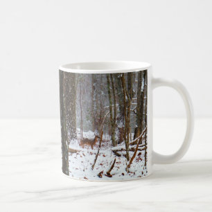 Hirsche im Schnee fallen Kaffeetasse