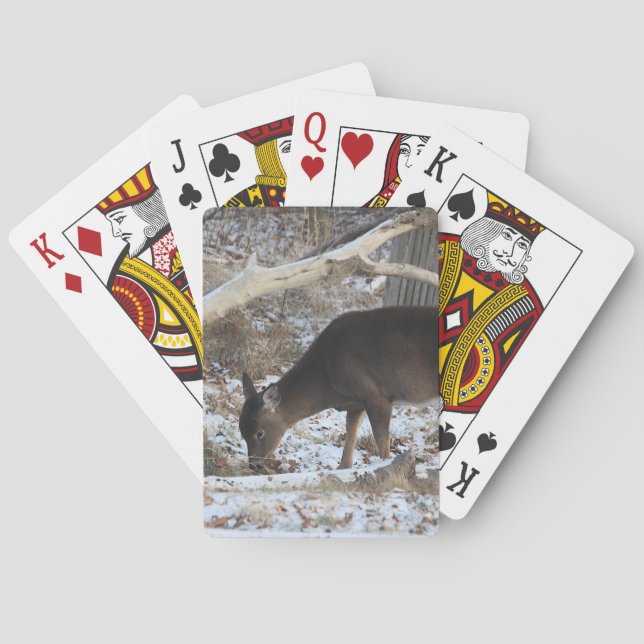 Hirsche im Schnee Spielkarten (Rückseite)