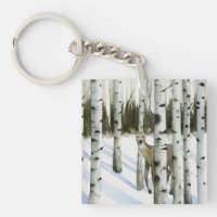 Hirsche im Schneefall