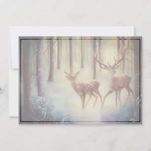 Hirsche im Schneewald Weihnachten