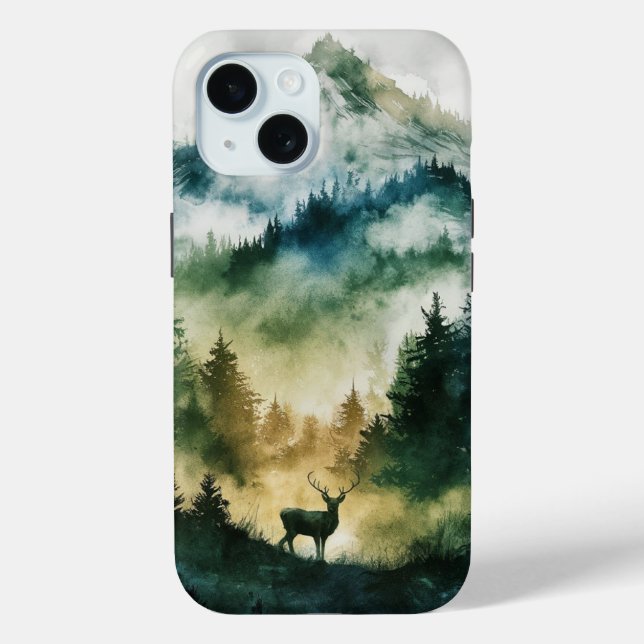 Hirsche im Wald Case-Mate iPhone Hülle (Rückseite)