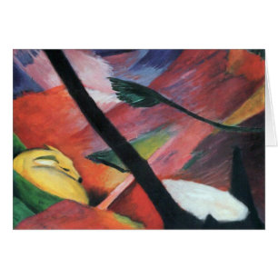Hirsche im Wald II von Franz Marc; Reh im Walde