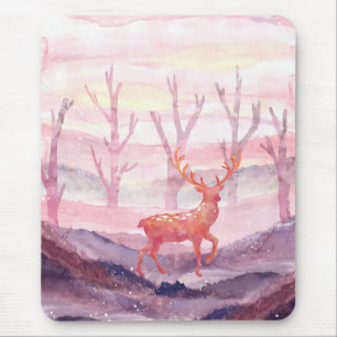 Hirsche im Wald Mousepad