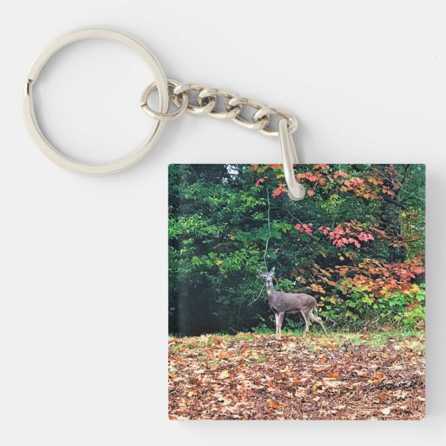 Hirsche im Wald, Oregon Schlüsselanhänger (Vorderseite)