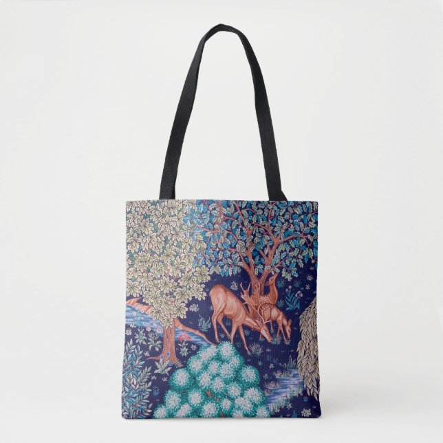 Hirsche im Wald, William Morris Tasche (Vorderseite)