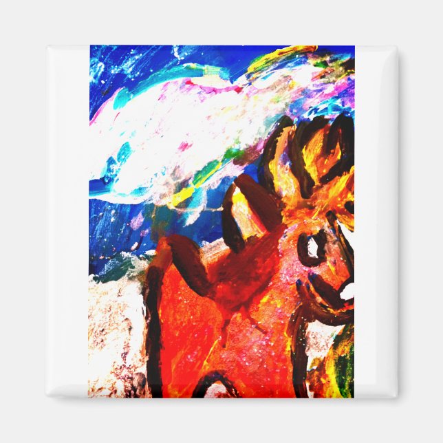 Hirsche im Winter Magnet (Vorne)