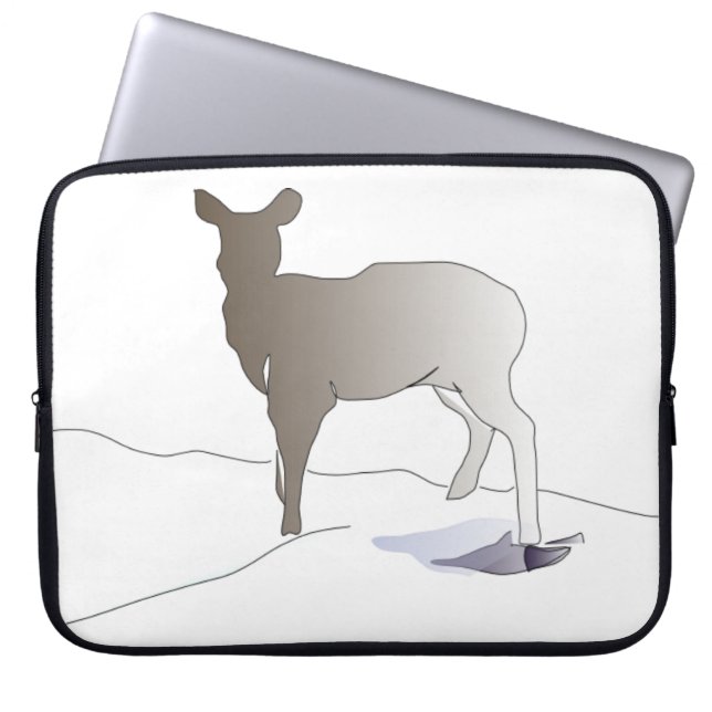 Hirsche in der Silhouette Laptopschutzhülle (Vorderseite)