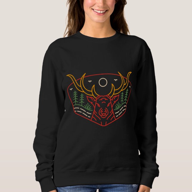 Hirsche in der Wildnis Sweatshirt (Vorderseite)