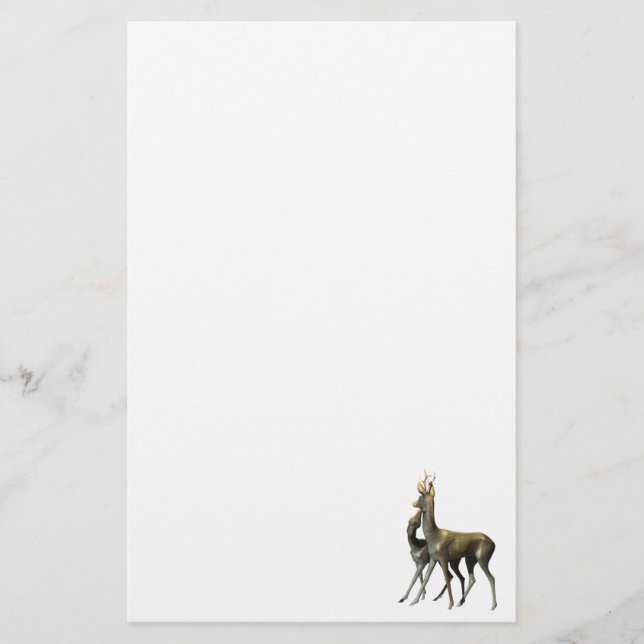 Hirsche in Liebe Briefpapier (Vorderseite)