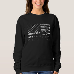 Hirsche Jagd amerikanische Flagge Usa Pro Hunter U Sweatshirt