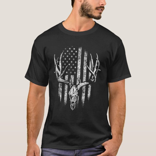 Hirsche Jagd Grapisches T-Shirt Hirschantler Jagd (Vorderseite)