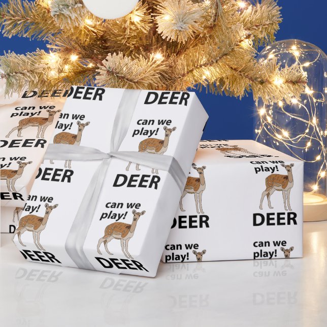 Hirsche können wir Niedliches Hirsch spielen Geschenkpapier (Feiertage)