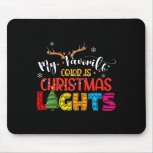 Hirsche meine Lieblingsfarbe ist Weihnachtslicht g Mousepad