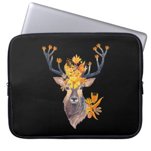 Hirsche mit Blume Laptopschutzhülle