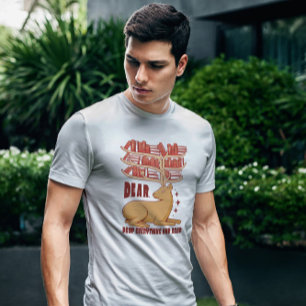 Hirsche mit Buchbibliothek T-Shirt