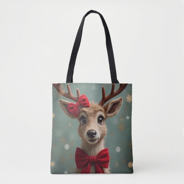 Hirsche mit Bug und Ziergegenständen Tasche (Vorderseite)