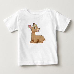 Hirsche mit Daisy-Blume Baby T-shirt