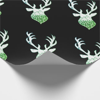 Hirsche, Rentiere, Amsel, Weihnachtsschale Geschenkpapier
