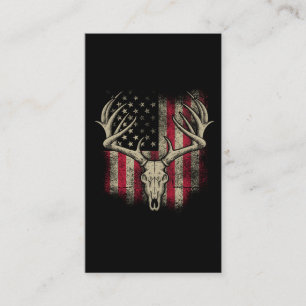 Hirsche Schädel Junter Amerikanische Flagge Hirsc Visitenkarte