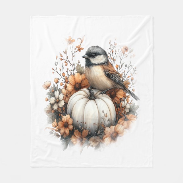 Hirsche Shirt Country Pumpkin Fleecedecke (Vorderseite)