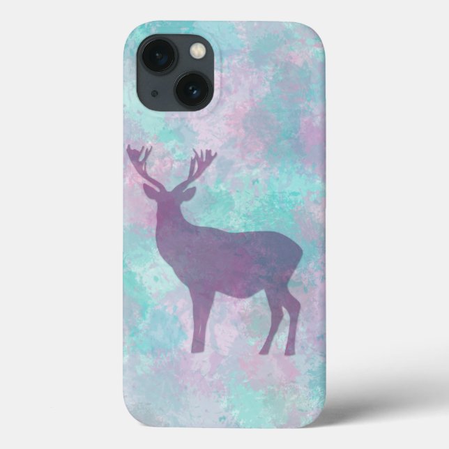Hirsche Silhouette Einfache abstrakte Winter Niedl Case-Mate iPhone Hülle (Rückseite)