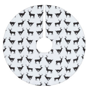 Hirsche Silhouette Weihnachtsbaumrock Polyester Weihnachtsbaumdecke