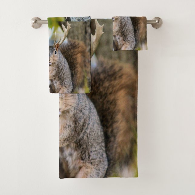Hirsche Squirrelly Badhandtuch Set (Insitu)