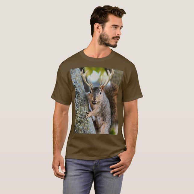 Hirsche Squirrelly T-Shirt (Vorne ganz)