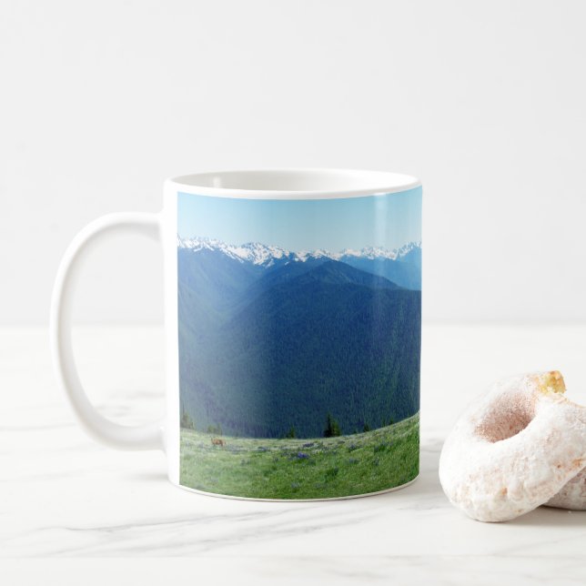 Hirsche und die Olympia Kaffeetasse (Mit Donut)