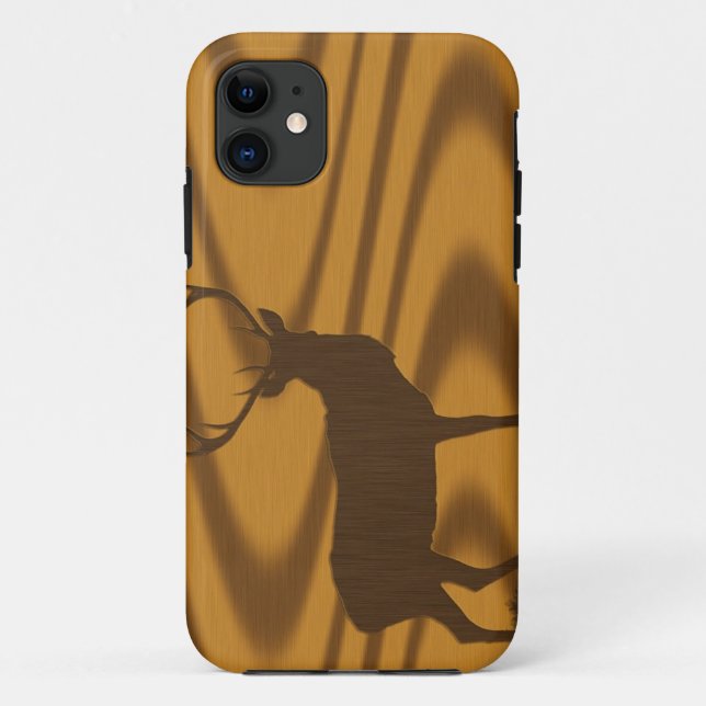 Hirsche und Holzkörner Case-Mate iPhone Hülle (Rückseite)