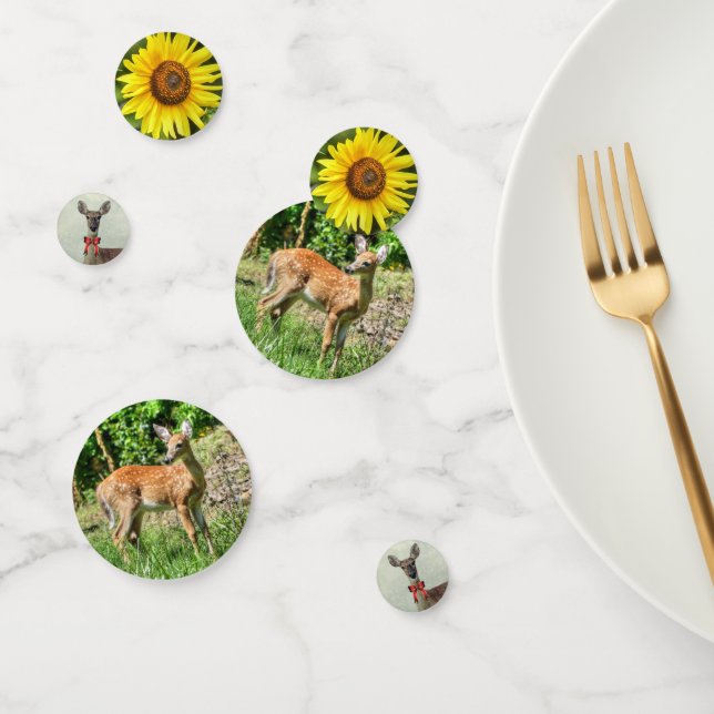 Hirsche und Sonnenblumen Konfetti (Gruppe)
