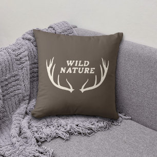 Hirsche und wilde Natur Kissen