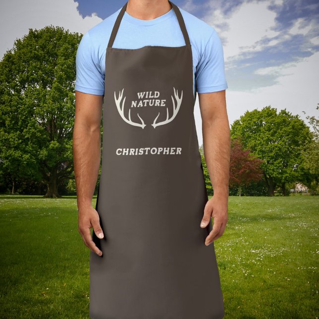 Hirsche und wilde Natur Schürze (Deer Antlers & Wild Nature Apron)