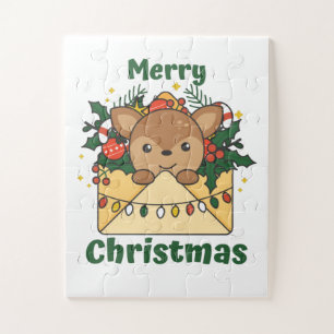Hirsche Weihnachtsbrief Wintertiere Hirsche