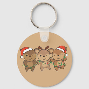 Hirsche Weihnachtstiere Niedlich Hirsche Keychai Schlüsselanhänger